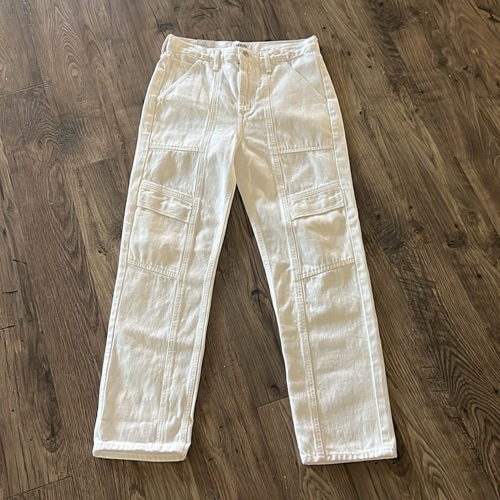 NEW AGOLDE cooper cargo pant in milkshake - Picture 5 of 9